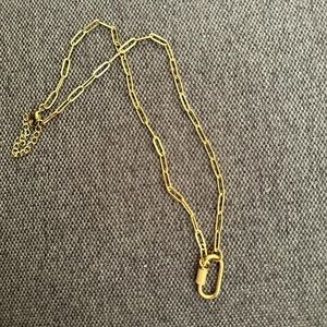 Gold plated stainless steel necklace.